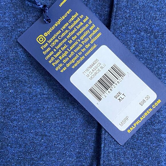 Ralph Lauren Classic Polo Navy Blue Men’s XLT NWT - Picture 4 of 7